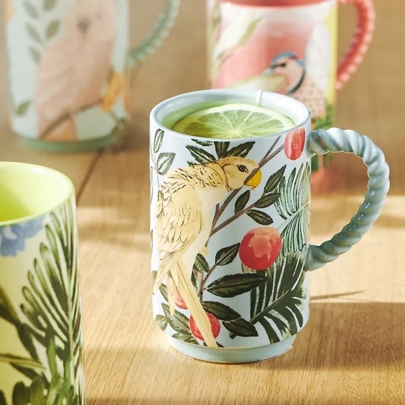 NWT Anthropologie Pluma Cockatoo  Bird Mug - Picture 2 of 2